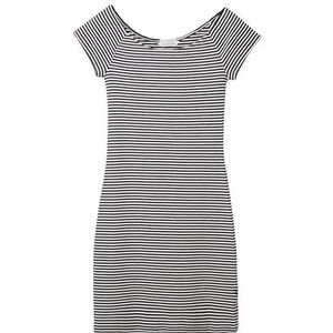 TOM TAILOR meisjes jurk, 35544 - Navy White Fine Stripe, 152 cm