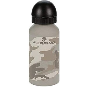 Ferrino Grind Kid drinkfles van aluminium met sluitsluiting, 400 ml, grijs
