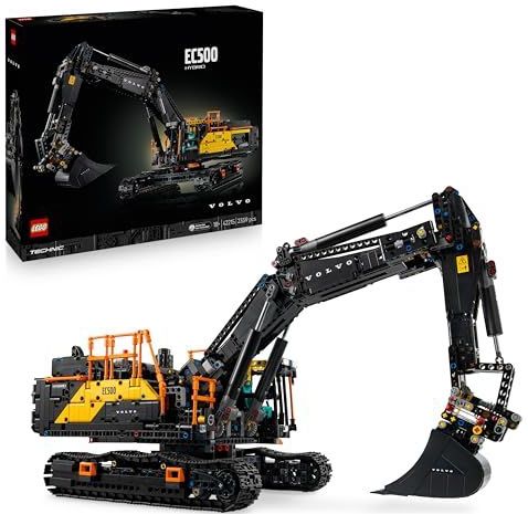 LEGO Technic Volvo EC500 Hybrid Graafmachine – Gemotoriseerde Bouwvoertuig Bouwpakket Voor Volwassenen – Incl. Beweegbare Giek, Rupsbanden, Arm, Laadschop en Drilboor – Cadeau-Idee – 42215