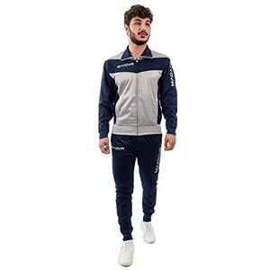 Givova Unisex Visa Luxe Pasvorm, lichtmelange grijs/blauw, XL