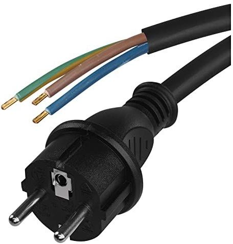 Emos - Aansluitkabel - Stroomkabel - 3m - Rubber - H05RR-F - 3x1mm²