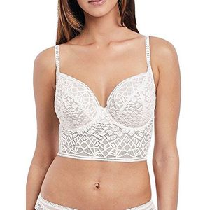 Freya Vrouwen Soiree Lace Longline Onderdraad Bralette BH, Wit, 75F