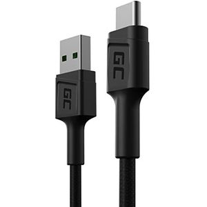 GC PowerStream | 30cm USB C Kabel Type C Nylon Cable Snellaadkabel | voor Samsung Galaxy S22 S21 S20 Ultra S10 S9 S8+ | Note 20 10 9 8 | A80 A71 A70 A50 A42 A41 | Huawei Honor P40 P30 P20 P10 P9 Lite