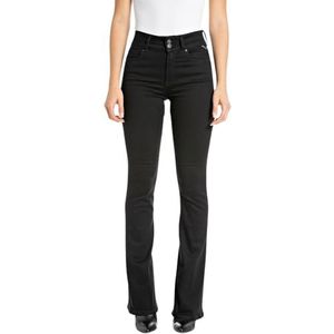 Replay Skinny Flare Fit Jeans New Luz Flare voor dames, 098 Black, 24W x 30L