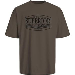 Jack & Jones Premium Shirt 'JPRBLUNOAH'  grijs / donkergroen