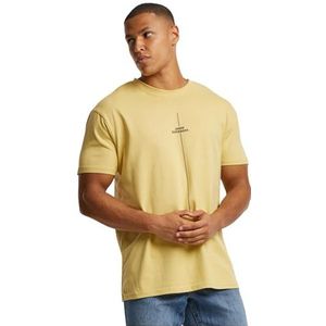 Merchcode Shirt 'Think Different'  geel / zwart