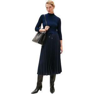 TOMMY HILFIGER - Jurk - Donkerblauw - 3/4 Lengte - Slanke Pasvorm
