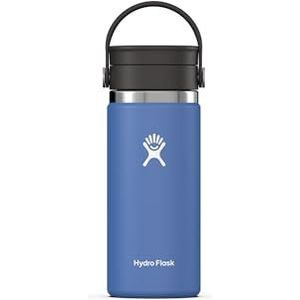 Hydro Flask - Reiskoffiefles 473 ml (16 oz) - Vacuüm geïsoleerde roestvrijstalen reismok met lekvrij Flex Sip deksel - BPA-vrij - Wide Mouth - Cascade