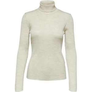 Name It Slfcostina Ls Knit Rib Rolneck B Coll voor dames, berken/details: melange, M