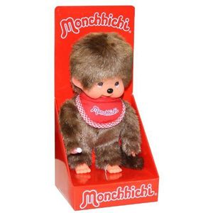 Monchhichi - Monchhichi Jongen Met Rode Slab 20 cm