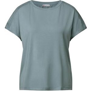 Arona - Shirt - Blauw - Katoen - Korte Mouwen