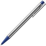 Lamy Logo matt blue balpen - tijdloze balpen in een elegante en robuuste behuizing van roestvrij staal - incl. grote vulling M 16 in lijnbreedte M in blauw