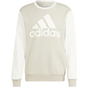 adidas Heren Essentials Fleece Big Logo Sweatshirt, putty grey/off white, M Tall