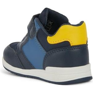 Geox Baby B Rishon Boy A Sneakers voor jongens, Navy Yellow, 23 EU