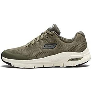 Skechers ARCH FIT heren Sneaker, Olive Textile/Synthetic/Trim, 42.5 EU