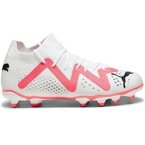 PUMA Unisex Kids Future Match Fg/Ag Jr Voetbalschoen, Puma Witte Puma Black Fire Orchidee