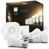 Philips Hue - Starterkit - 3 Lampen - E27 - Warm-Wit Licht - Dimbaar
