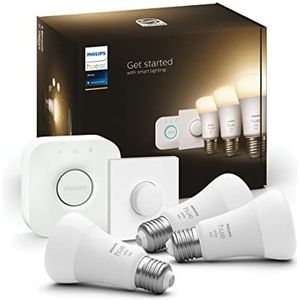 Philips Hue - Starterkit - 3 Lampen - E27 - Warm-Wit Licht - Dimbaar