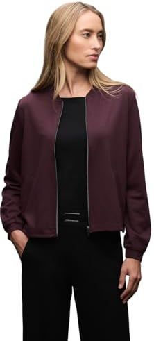 Street One Dames Blouson met glitterdetails in Rood, in size: 34