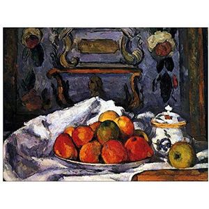 ArtPlaza Cezanne Paul-Still Life, Bowl of Apples decoratiespaanel, MDF, meerkleurig, 80 x 60 cm
