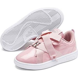 PUMA Smash V2 Bkl Patent Ac Ps Sneakers voor meisjes, Roze Bridal Rose PUMA Silver PUMA White 05, 35 EU