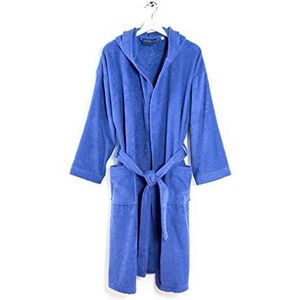 Caleffi - Badjas voor heren - Badjas voor dames van katoenen badstof - Badjas met capuchon - Badjas voor zwembad en sportschool - Zacht en absorberend, sneldrogend