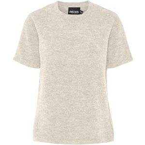 PCPIKO SS O-Neck Knit BC, berken/details: melange, XL