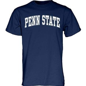 Blue 84 Mannen Arching Team Naam Donker Heather T-shirt met korte mouwen