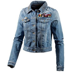 Tommy Jeans Dames lang - normale jas, blauw (287 Oakes Used)., 32