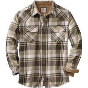 Legendary Whitetails Herren Shotgun Western Flanellhemd Button-Down-Shirt, braun/weiß, X-Large