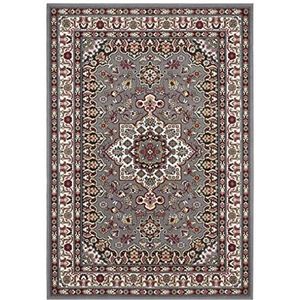 Nouristan Mirkan Orient tapijt, woonkamertapijt, oosters, laagpolig, vintage, oosters tapijt voor eetkamer, woonkamer, slaapkamer, grijs, 80 x 150 cm