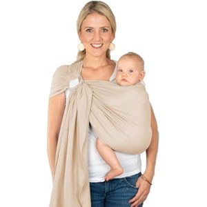 Hoppediz Hamburg Frappé Ring-Sling draagdoek voor baby's, ultralicht, heupdrager, buikdrager, voor pasgeborenen vanaf de geboorte, 100% katoen