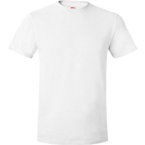 Hanes Nano Premium katoenen T-shirt voor heren (verpakking van 2), Wit, M