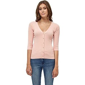 Peppercorn Dames Tana Rib Tee Cardigan T-shirt, 4651 Rose Blossom Roze, XS