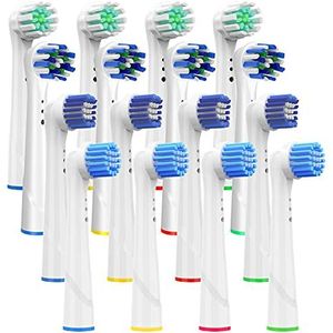 Vervangende tandenborstelkoppen voor Braun Oral B - Tandenborstel Vervangende koppen, Inclusief 4 Cross, 4 Pro GumCare, 4 Precision & 4 Ultrathin, Gum Health 16 Stuks