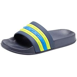KangaROOS Uniseks Kangaslide Kids Platte sandalen voor kinderen, Dk Navy Lime, 31 EU
