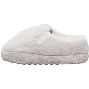 Calvin Klein Jeans Women's Home Anke Slipper WN bont YW0YW01596 huis schoenen, beige (Triple Eggshell), 7 UK, Beige Drievoudige Eierschaal, 40 EU