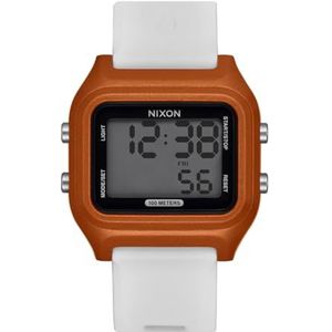Nixon Uniseks digitaal kwartshorloge met siliconen armband A1399-5231-00, oranje