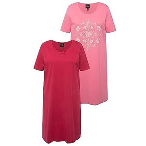 Ulla Popken dames nachthemd, roze, 42-44