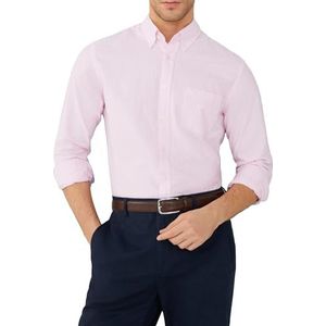 Hackett London Essential Ox Stripe Shirt voor heren, Roze (College Roze), L