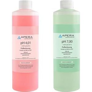 Apera Instruments pH kalibratieoplossing set 4.01/7.00 per 250 ml, bufferoplossing set