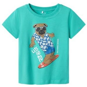 NAME IT Jongens Nmmfroller SS Top Box, turquoise, 98