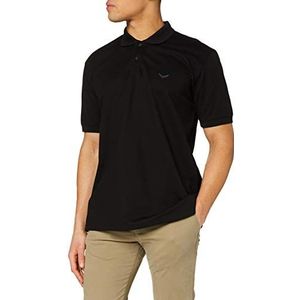 Trigema Deluxe Piqué poloshirt voor heren, zwart, 4XL