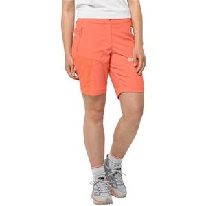 Jack Wolfskin dames glastal shorts w Shorts Bermuda shorts, Oranje Digitaal, 32