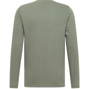 MUSTANG - Style Atchison - T-shirt - Kaki - Lange Mouwen - Casual