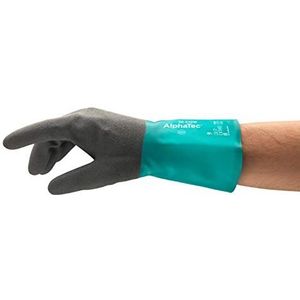 AlphaTec Ansell Alphatec, 58-530W, nitril handschoenen, chemicaliën en vloeistofbescherming, groen (6 paar per zak), 10, groen, 6