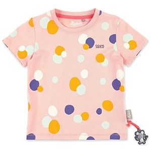 sigikid T-shirt van biologisch katoen voor mini-meisjes in de maten 98 tot 128, Roze met kleurrijke stippen, 116 cm