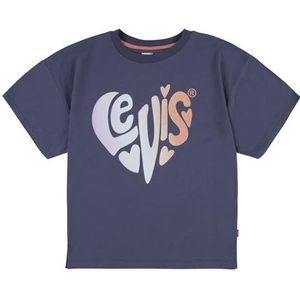 Levi's Meisjes Lvg Heart Oversized Tee 3ej236 T-shirt, Kroon Blauw, 5 jaar