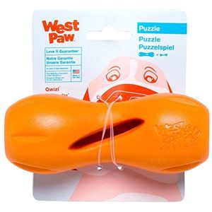 West Paw Zogoflex Qwizl Interactief lekkerspeelgoed voor honden, Small, mandarijn