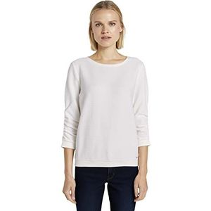 TOM TAILOR Denim Dames Sweatshirt met print 1021114, 10332 - Off White, XXL